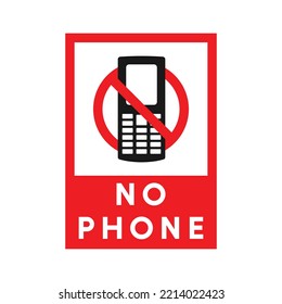 no use phone sign design on white background. vector illustration