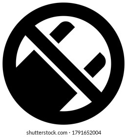 No use plastic bags forbidden sign, modern round sticker