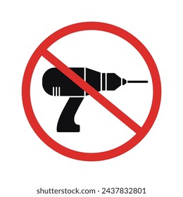 No use screwdriver machine sign