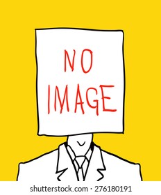 no hay imagen de perfil de usuario. ilustración de mano
