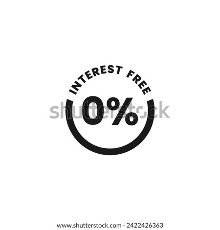 No usury, zero percent interest icon, no interest and no penalty financial label.