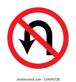 No U-Turn on white background.