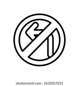 No U-Turn icono de Vector ilustración de stock