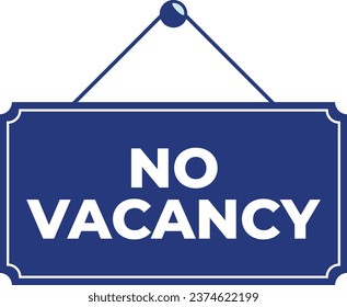 No Vacancy Hanging Sign Illustration