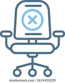 No vacancy Line Two Colour Icon
