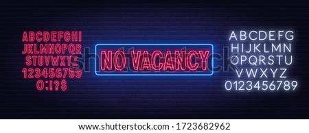 Similar – Image, Stock Photo No Vacancy with neon light