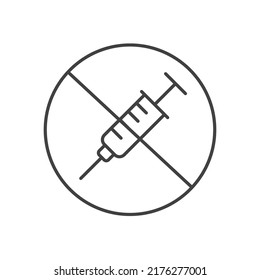 A no vaccination theme simple icon