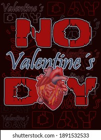 No valentines day greeting card, vector illustration