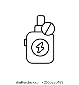 No Vape Icon vector stock illustration