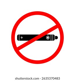 no vape vector icon. simple illustration of no smoking area isolated on white background.
