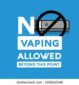 No Vaping Allowed Beyond This Point Sign