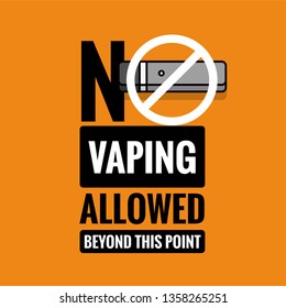 No Vaping Allowed Beyond This Point Sign