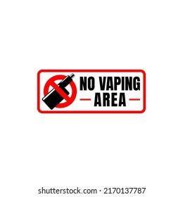 no vaping area sign. prohibition sign vaping. vector illustration