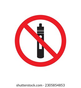 No vaping area signs vector illustration