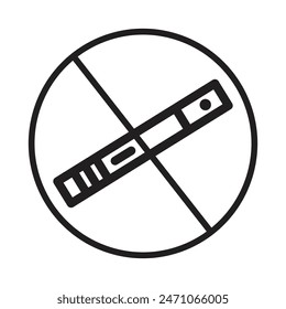 No vaping icon line art vector