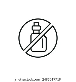 No vaping icon. Simple no vaping icon for social media, app, and web design. Vector illustration.