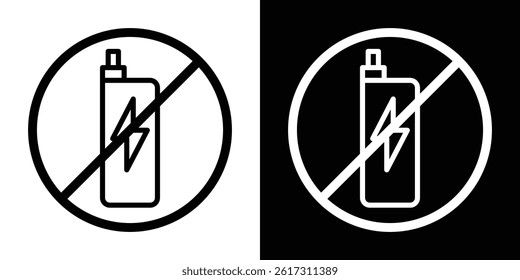 No vaping icon vector for web and mobile app. Symbol isolated.