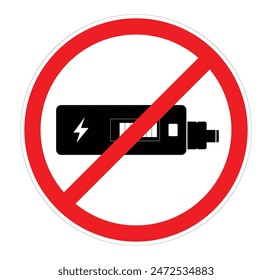 
No vaping, Red circle ,Right side