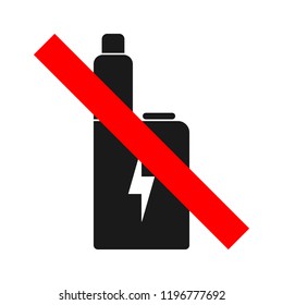 NO VAPING sign. Electronic cigarettes label. Vector.