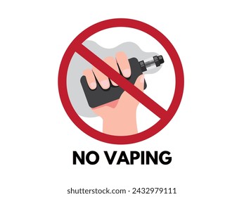 No vaping sign, vaping icons no vaping (no smoking) sign