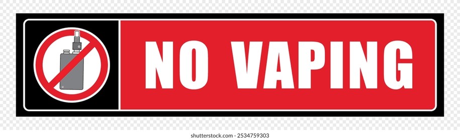 No vaping sign on a white background.Vector illustration.