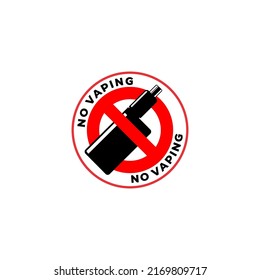 no vaping sign. prohibition sign vaping. vector illustration