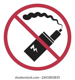 No Vaping Sign Set with Various Smoke Shapes for Design Elements