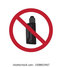 No Vaping Sign Vector Illustration