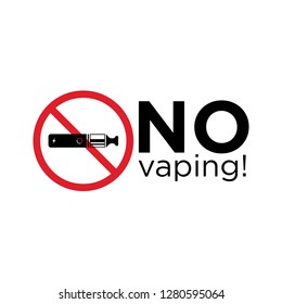 No Vapor / Smoke Area Sign Symbol Logo Template