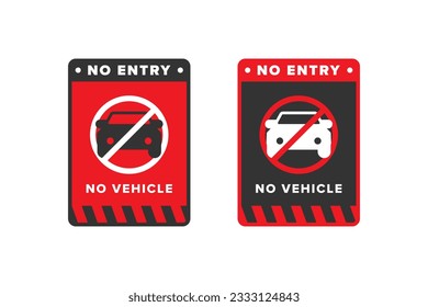 No vehicle icon sign vector design red color