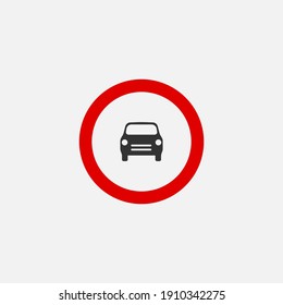 No vehicles allowed road sign icon. Traffic signs symbol modern, simple, vector, icon for website design, mobile app, ui. Vector Illustration
