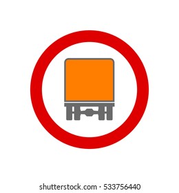 No vehicles carrying dangerous goods. U.K. Road sign.