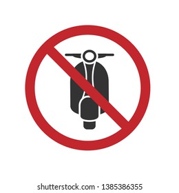 No Vehicle's Icon. Restricted Area,  Illustration  As A Simple Vector Sign & Trendy Symbol for Design and Websites, Presentation or Mobile Application.