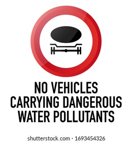 No vehicles Information and Warning Road traffic street sign, vector illustration isolated on white background for learning, education, driving courses, sticker, icon.
