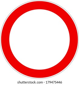 No Vehicles Traffic Sign Vector eps10