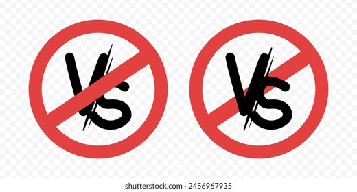 No versus battle. Ban VS. Fight is off