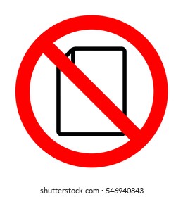 No Vertical document sign illustration. 