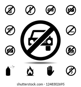 No video camera ban, forbiddance icon. Simple outline vector element of ban, prohibition, forbiddance set icons for UI and UX, website or mobile application