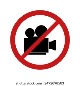 No video camera icon illustrated on background