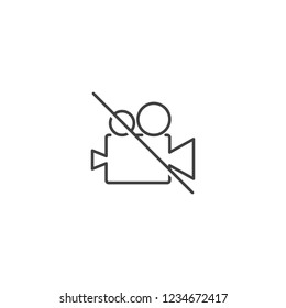 No video camera icon vector