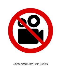 No Video camera sign