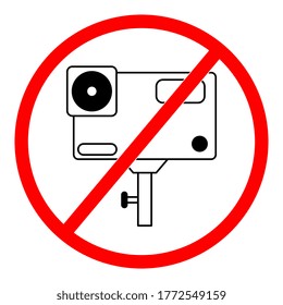 No video camera sign, Video cam not allowed.