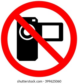 NO VIDEO CAMERAS. Sign