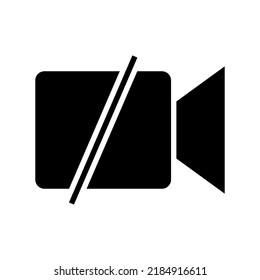 no video icon or logo isolated sign symbol vector illustration - high quality black style vector icons
