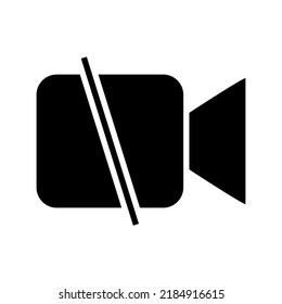 no video icon or logo isolated sign symbol vector illustration - high quality black style vector icons
