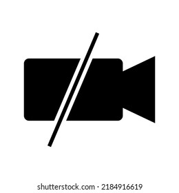 no video icon or logo isolated sign symbol vector illustration - high quality black style vector icons
