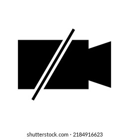 no video icon or logo isolated sign symbol vector illustration - high quality black style vector icons
