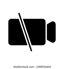 no video icon or logo isolated sign symbol vector illustration - high quality black style vector icons
