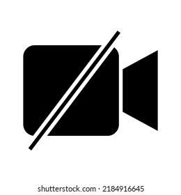 no video icon or logo isolated sign symbol vector illustration - high quality black style vector icons
