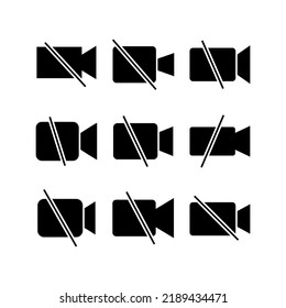 no video icon or logo isolated sign symbol vector illustration - Collection of high quality black style vector icons
